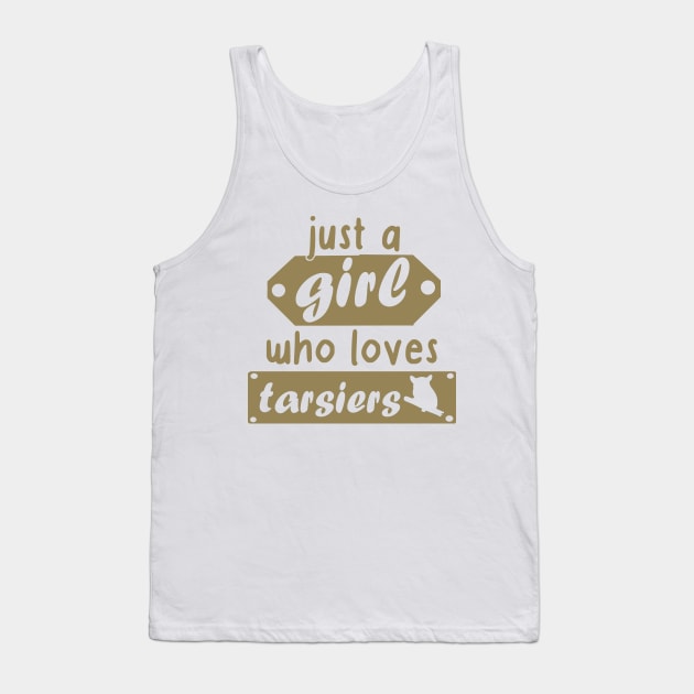 Girls who loves tarsiers women sweet maki monkeys Tank Top by FindYourFavouriteDesign